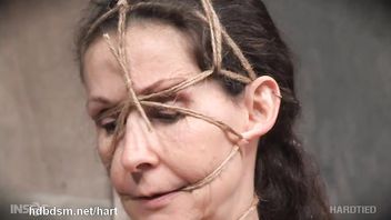 Skinny mature slave receives painful clamping and flogging punishment from master