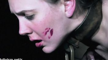 Brunette receives kinky and demeaning bondage punishment from old master