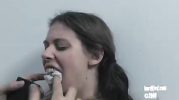 A young cutie travels to meet a new Dom and experience pain