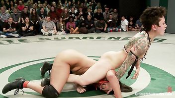 Team Dragon and Team Nightmare square off on the wrestling mat