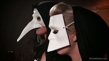 Mistress from the femdom secret cult squashes slave's ego with her carnal torments