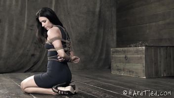 Breathtakingly beautiful dark-haired beauty enjoys master's rough punishment